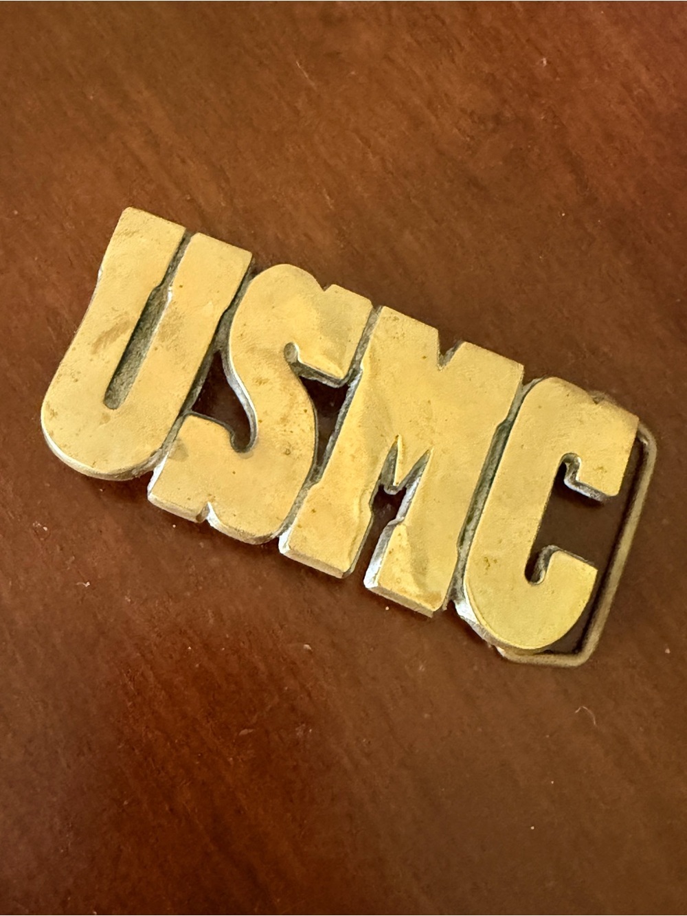 USMC Gold Tone Military Belt Buckle